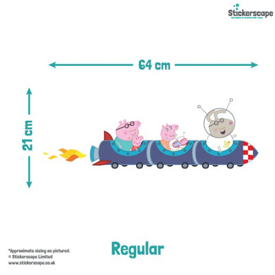 Stickerscape Peppa Pig Rocket Train Wall Sticker Pack (Regular size ...