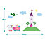 Stickerscape Princess Peppa Pig Wall Stickers Children's Bedroom Playroom Décor Self-Adhesive Removable