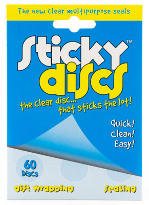 Sticky Discs Ready Cut Circles of Single Sided Adhesive Clear Tape 60 per pack (2 Packs)