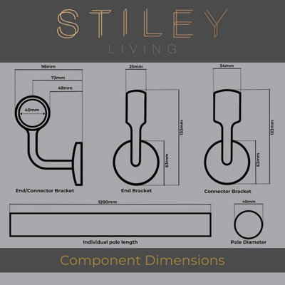 Stiley Living Cocoa Woodgrain/Antique Copper Stair Handrail Kit 4.8m ...