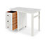 Stirling 3 drawer single pedestal dressing chest, White