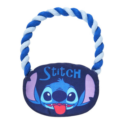 Stitch Squeaky Plush And Rope Toy