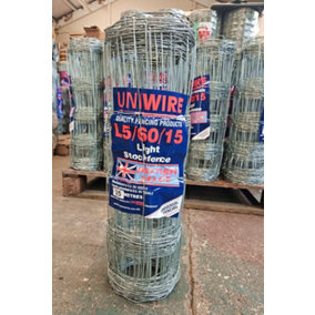 Stock Fence L5/60/15 Lightweight Wire Fencing 60cm tall - 25m