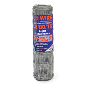 Stock Fence L8/80/15 Wire Fencing Dog Proofing 80cm tall - 50m