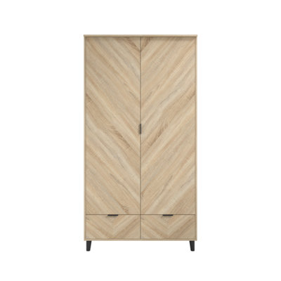 STOCKHOLM CHEVRON 2 DOOR WARDROBE (2 PACKS)