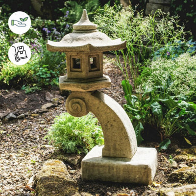 Stone Cast Cantilever Pagoda for the Garden