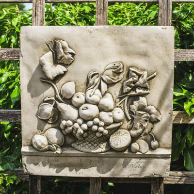 Large Stone Cast 'Wind' Wall Plaque