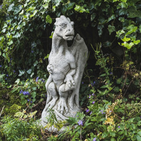 Stone Cast Gatekeeper Dragon Gargoyle Statue