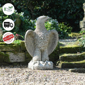 Stone Cast Giant Eagle Garden Statue