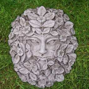 Stone Cast Large Female Leaf Wall Plaque