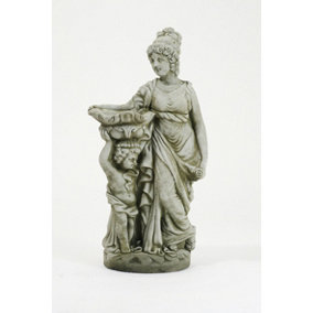 Stone Cast Mother & Child Garden Statue Ornament