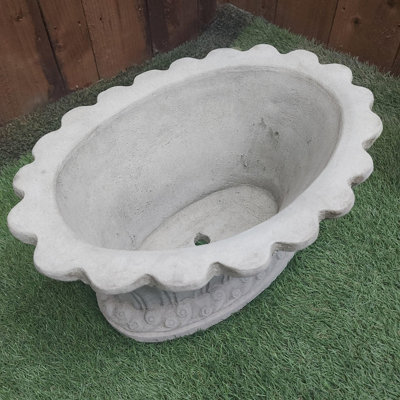 Stone Cast Oval Shaped Planter Pot