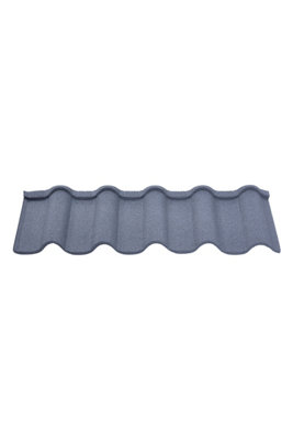 Stone Coated Metal Roofing Tiles on Eaves, Shed Bitumen Roofing Shingle,Ink Grey,Pack of 5