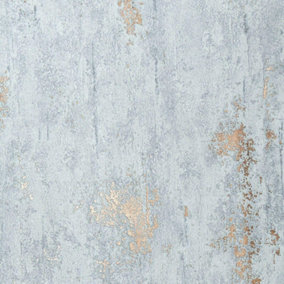 Stone Concrete Industrial Wallpaper Paste The Wall Dark Grey Metallic Copper