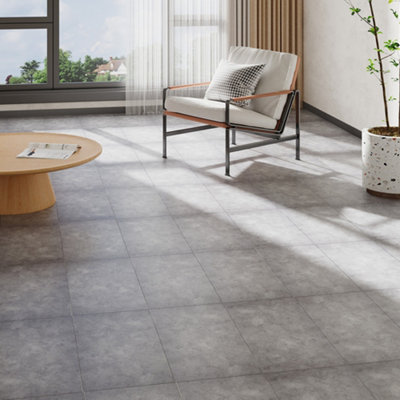 Stone Pattern Design Interlocking PVC Flooring Planks Underlay Attached ...