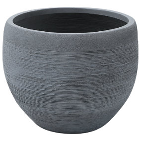 Stone Plant Pot 50x50x39 cm Grey ZAKROS