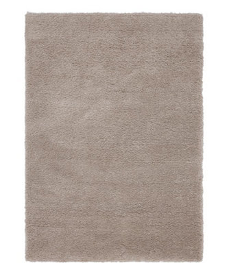 Stone Shaggy Modern Plain Machine Made Easy to Clean Rug for Living Room and Bedroom-120cm X 170cm