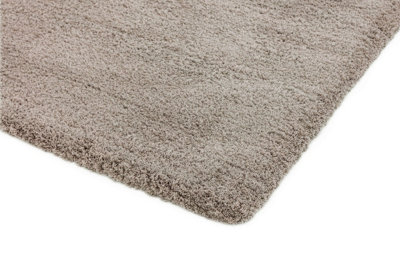 Stone Shaggy Modern Plain Machine Made Easy to Clean Rug for Living Room and Bedroom-120cm X 170cm