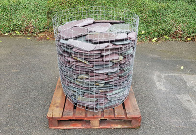 Stone Warehouse Large Slate Paddlestones 100-200mm Half Crate 500kg ...