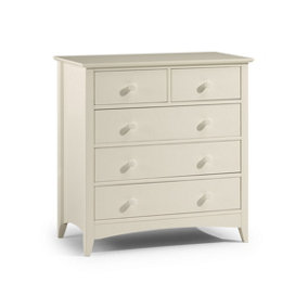 Stone White Bedside Drawer - 3 Drawers