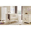 Stone White Cotbed (70cm), Changing Station and Combination Wardrobe