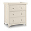Stone White Cotbed (70cm), Changing Station and Combination Wardrobe