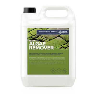 Stonecare4U - Algae Remover (5L) - Easily Removes Algae From Paving, Walls, Concrete, Roof Tiles & More - Alkaline Formula