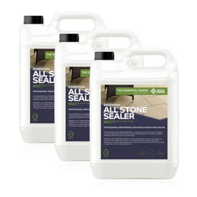 Stonecare4u - All Stone Sealer Matt (Dry) Finish (3x5L) - Highly Effective Sealer for Natural Stone