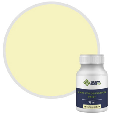 Stonecare4U Anti-Condensation Paint - Country Cream (75ml Sample) Reduce Moisture & Condensation on Internal Walls & Ceilings