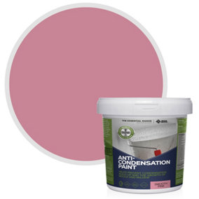 Stonecare4U Anti-Condensation Paint - Smooth Pink (2.5L) Protect From Moisture & Reduce Condensation on Walls & Ceilings