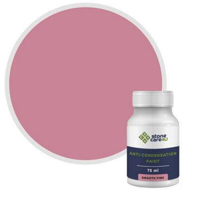 Stonecare4U Anti-Condensation Paint - Smooth Pink (75ml Sample) Reduce Moisture & Condensation on Internal Walls & Ceilings