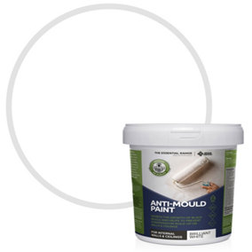 Stonecare4U - Anti-Mould Paint - Brilliant White (1L) Bathroom, Kitchen & Bedroom Walls & Ceilings - Protect Against Mould