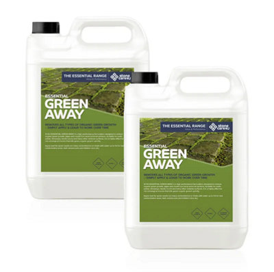 Stonecare4U - Green Away (10L) Organic Growth Killer For Patio, Roof, Drives, Tarmac, Paving, Algae and Mould