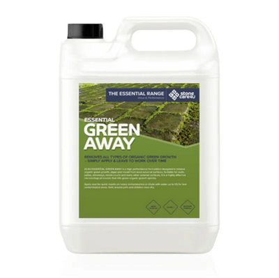 Stonecare4U - Green Away (5L) Organic Growth Killer For Patio, Roof, Drives, Tarmac & Paving, Algae and Mould