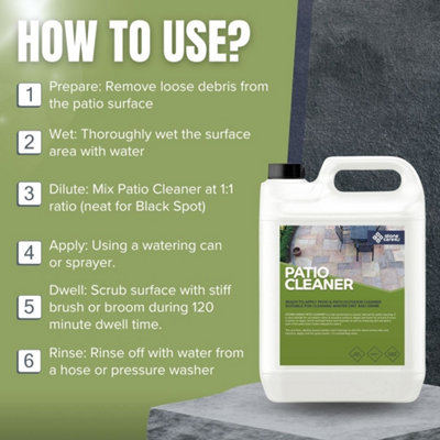 Stonecare4u Patio Cleaner (5L) - Ready To Use Extra Strength Cleaner To ...