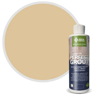 Stonecare4U - Perfect Grout Colour Sealer 237ml (Ivory) Restore & Renew Old Kitchen, Bath, Wall & Floor Grout