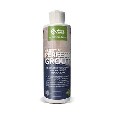 Stonecare4U - Perfect Grout Colour Sealer 237ml (Medium Grey) Restore & Renew Old Kitchen, Bath, Wall & Floor Grout