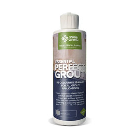 Stonecare4U - Perfect Grout Colour Sealer 237ml (Medium Grey) Restore & Renew Old Kitchen, Bath, Wall & Floor Grout