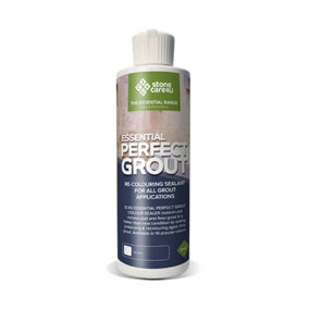 Stonecare4U - Perfect Grout Colour Sealer 237ml (White) Restore & Renew Old Kitchen, Bath, Wall & Floor Grout
