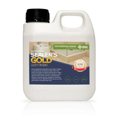 Stonecare4U Sealer's Gold Matt (Dry) Finish (1L) Internal Floor & Tile Sealer. Long Lasting