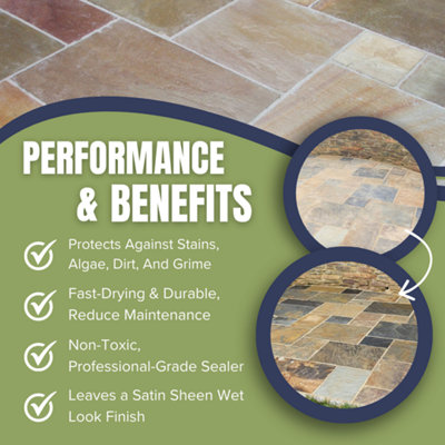 Stonecare4U - Slate Sealer Satin Finish  100ml Sample  - External Colour Enhancing Natural Slate Durable Stain Resistant Sealer