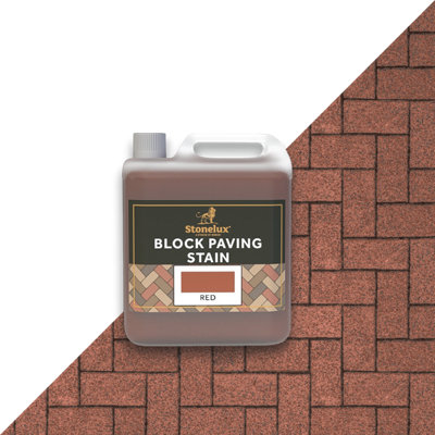 Stonelux Block Paving Stain for Patios, Driveways & Paving Slabs - Red ...