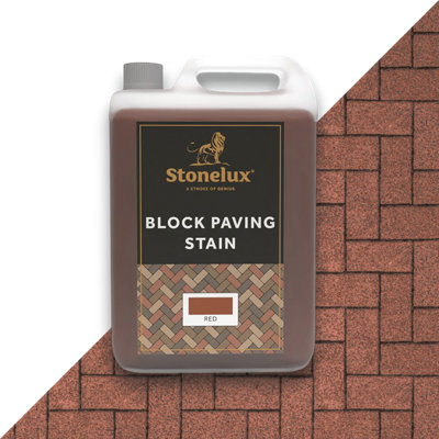 Stonelux Block Paving Stain for Patios, Driveways & Paving Slabs - Red ...