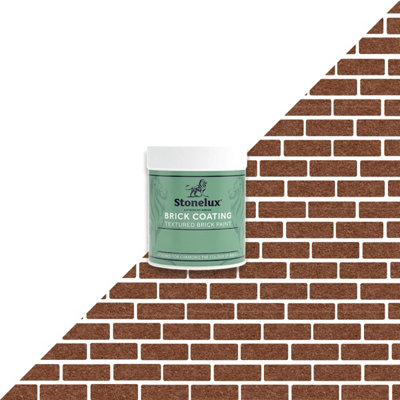 Stonelux Brick Coating - Brick Effect Paint - Dark Red - 250ml