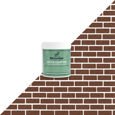Stonelux Brick Coating - Brick Effect Paint - Medium Red - 250ml