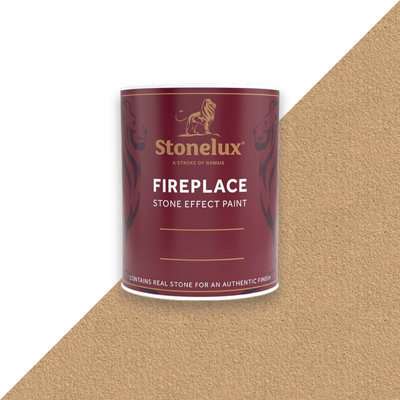 Stonelux Fireplace Paint 1 Litre Rode 48 Stone Effect Heat Resistant Paint