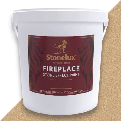 Stonelux Fireplace Paint 10 Litre Rode 48 Stone Effect Heat Resistant Paint