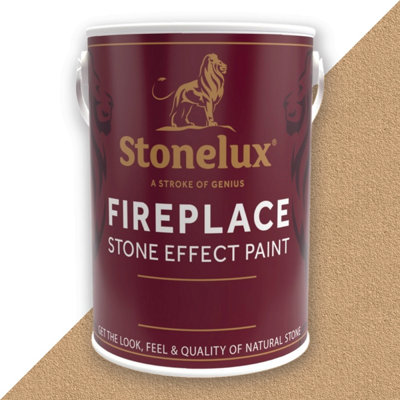 Stonelux Fireplace Paint 5 Litre Rode 48 Stone Effect Heat Resistant Paint