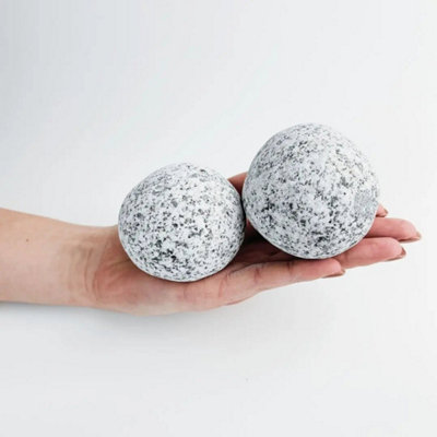 Stones4Gardens 50-80mm Silver Granite Balls Pebbles Decorative ...