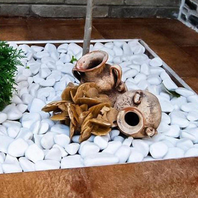 Stones4Gardens 60-100mm Snow White Thassos Marble Pebbles